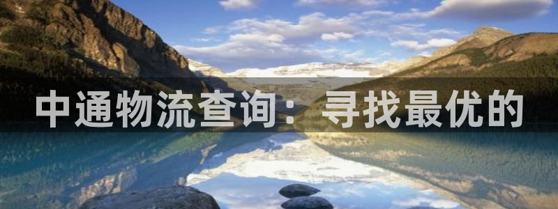 狗子28分分28预测：中通物流查询：