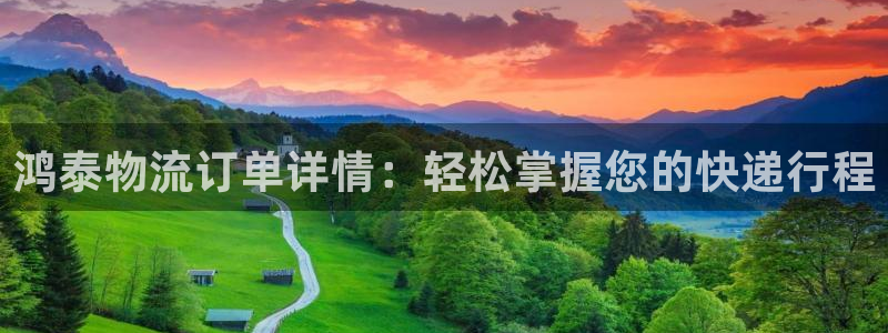 狗子28下载体育：鸿泰物流订单详情：轻松掌握您的快递行程