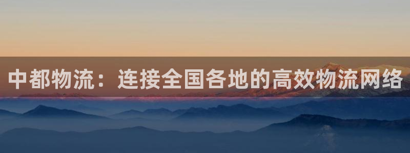 狗子28加拿大是什么意思：中都物流：连接全国各地的高效物流网